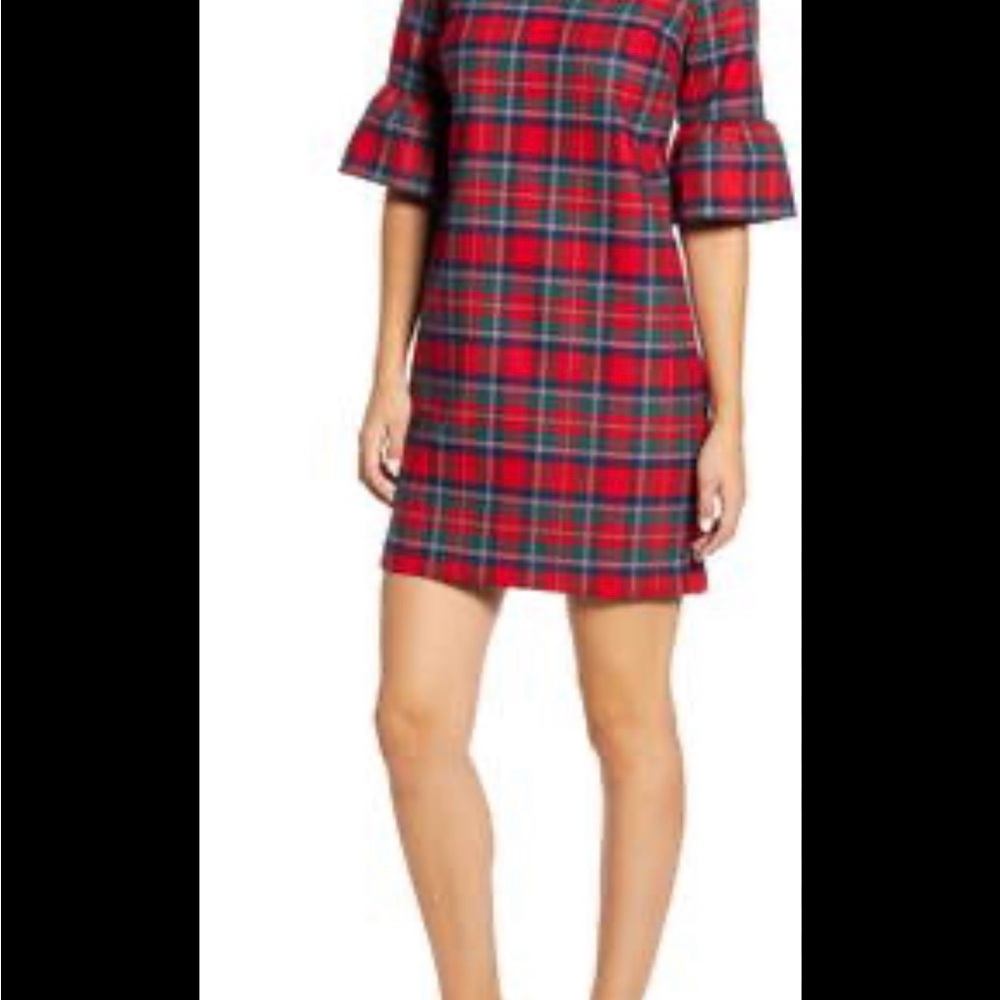 Draper James Red and Blue Plaid Mini Dress